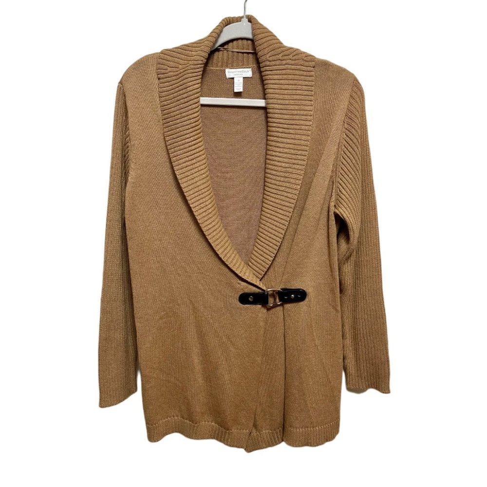 Charter Club | Shawl Collar Buckle Detail Cardigan Sweater
